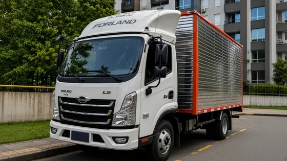 Camión turbo Forland L5 con furgón de aluminio